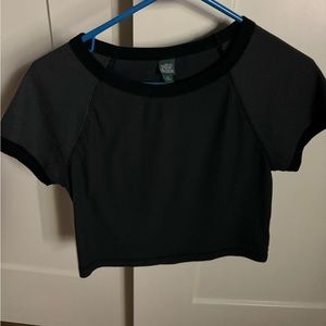 Cropped wild fable grey basic t-shirt